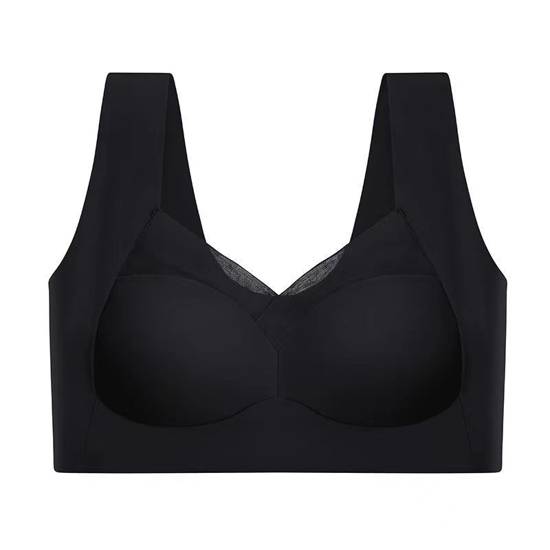 Sasha comercio exterior transfronterizo fijo integrado ropa interior de tamaño grande sin marcas de hielo delgada espalda hermosa sin anillo de acero sujetador deportivo