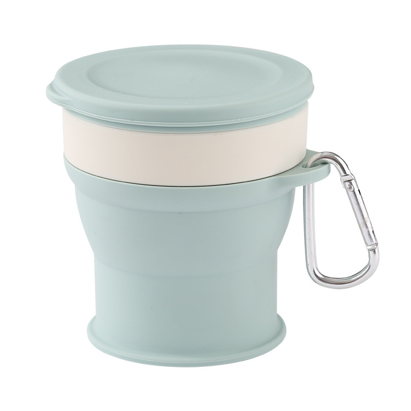 Taza de agua plegable viaje portátil taza de café portátil taza de compresión de campamento al aire libre taza de silicona retráctil