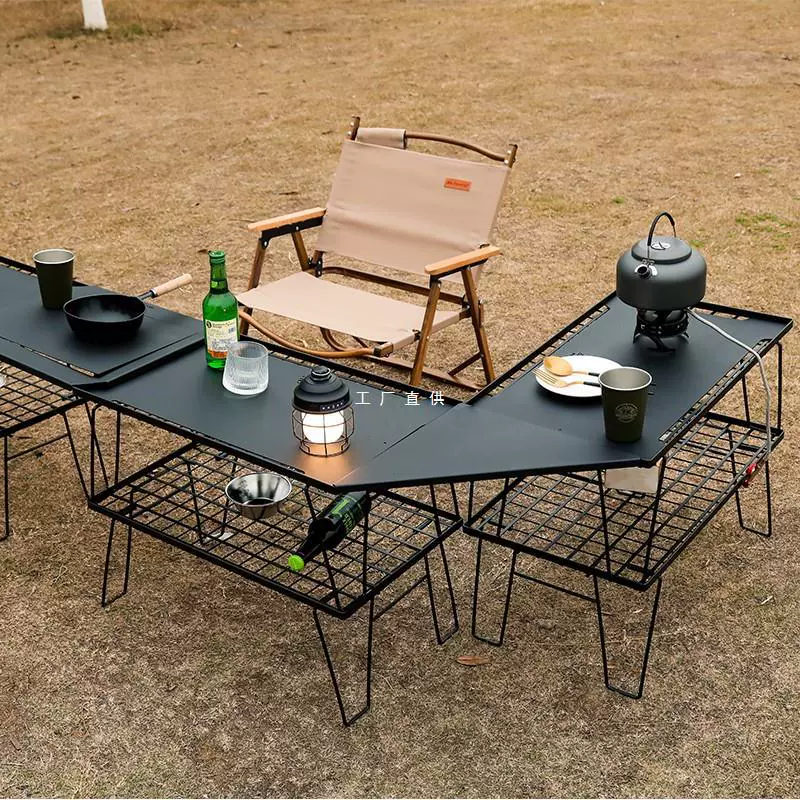 Открытый многофункциональный складной стол для кемпинга стол барбекю стол сетка стол для костра