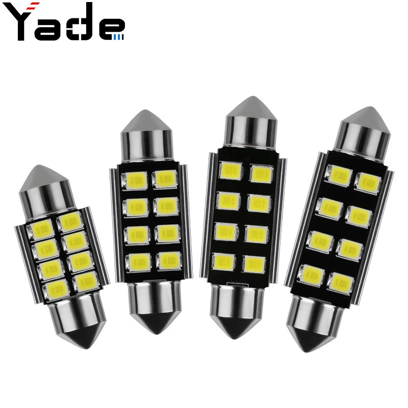 Автомобильный светодиодный светильник на крыше двойной наконечник 2835 8smd свет для чтения cnabus дверной светильник автомобиля номерной знак багажник лампа