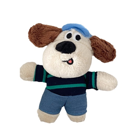 Trendy and cool leader dog doll pendant, cute couple cartoon plush doll, creative student schoolbag pendant keychain