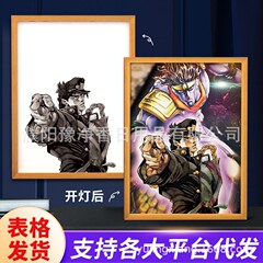 二次元JOJOの奇妙な冒険JO太郎周辺の創意小夜灯装飾画デスクトップの窓辺の置物