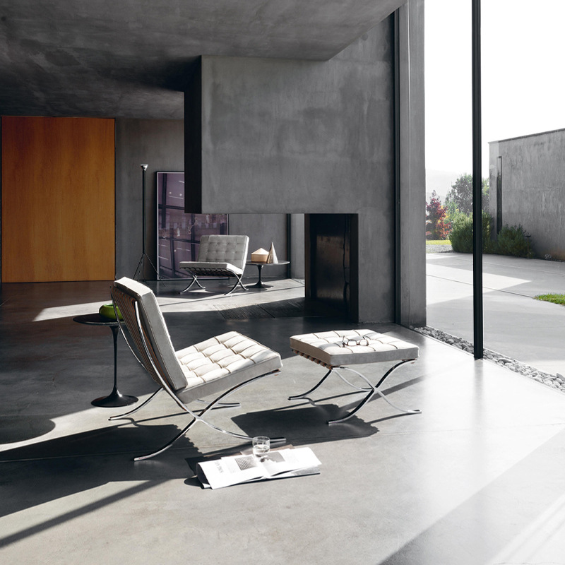 Sillas de Barcelona Sillas de Barcelona Sofá de cuero simple diseñador silla de relajación perezosa