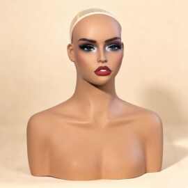 欧美女假发头模mannequin head半身双肩PVC模特头模拍摄展示道具