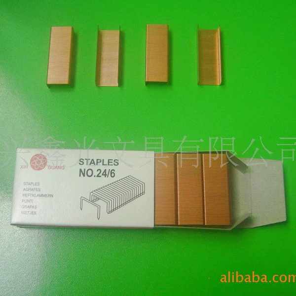 Поставка 24/6 скоб с медным покрытием унифицированные скобы из медной проволоки