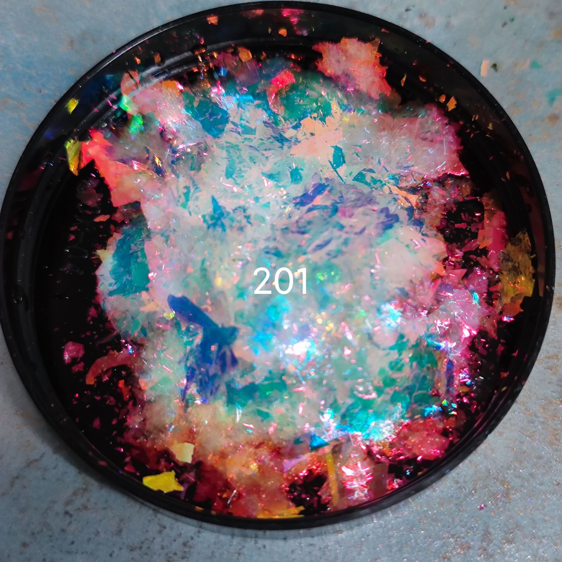 批发新品高亮幻彩极光云锦粉雪绒粉仙女粉偏光欧泊粗片变色龙1g