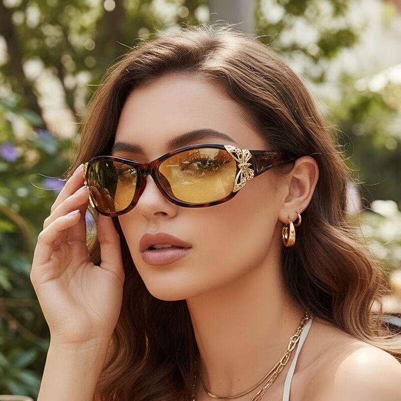 European and American style personalized metal butterfly trendy versatile sunglasses, fashionable retro cat-eye vacation sun protection cross-border sunglasses European and American style personalized metal butterfly trendy versatile sunglasses, fashionable retro cat-eye vacation sun protection cross-border sunglasses