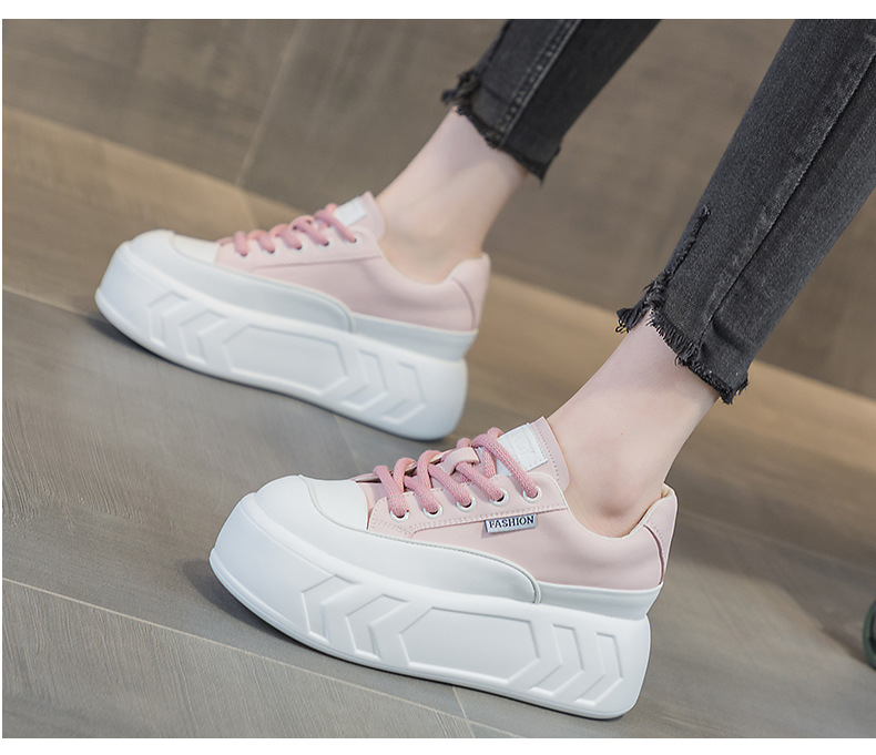 Giày sneaker nữ đế dày tăng chiều cao da bò mùa xuân 2025 — M2315 Màu mơ, M2315 màu trắng, M2315-1 mặt lưới màu trắng, M2315-1 mặt lưới màu hồng chi tiết 18
