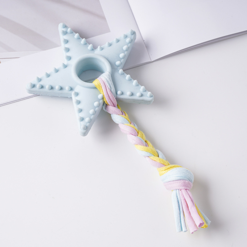 Juguete para mascotas de TPR de gran venta transfronterizo, palo de dentición para perros para entretenimiento, juguete de autoentretenimiento para cachorros duradero y resistente a las mordidas.