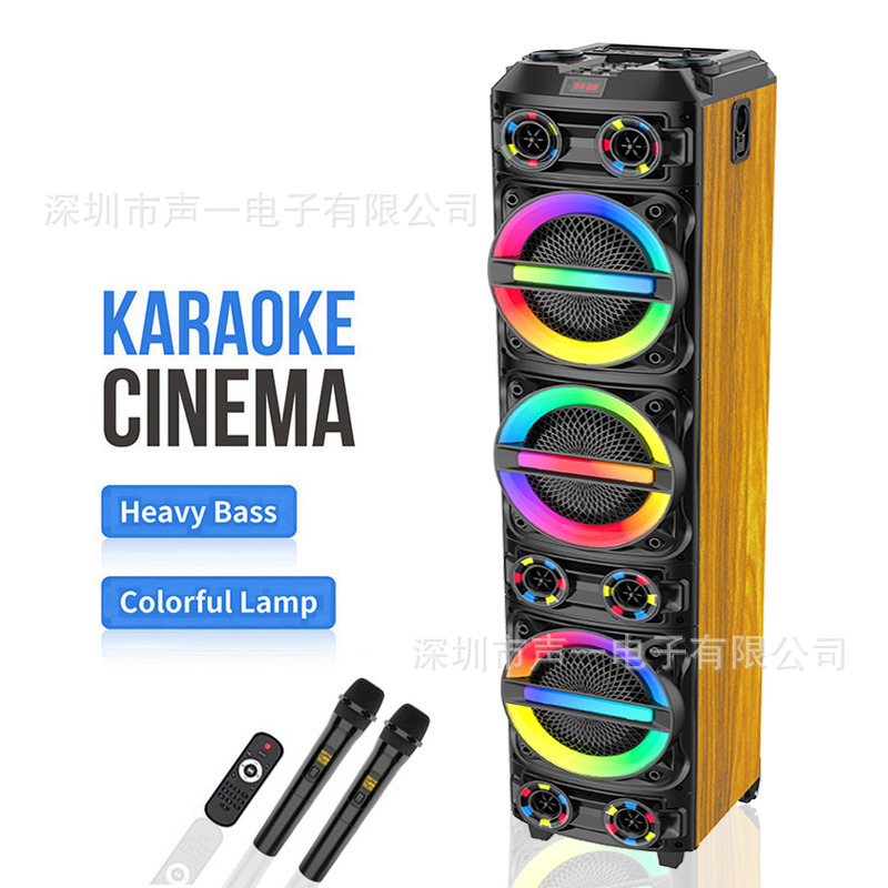 ZQS8315 38-inch outdoor high-power square dance wooden sound portable stage performance heavy bass high volume