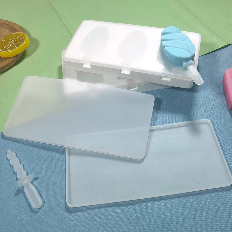 Sanxin nuevo helado molde de silicona con tapa palo 3-pieza ranura paleta molde DIY helado en stock Amazon