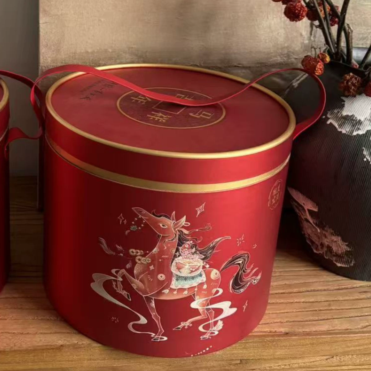 Большая круглая бумажная банка, водонепроницаемая бумажная туба для пищевых продуктов, большая туба для домашнего текстиля, печатный логотип