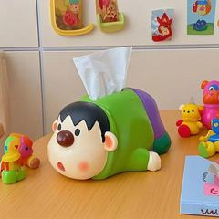 かわいい太った虎のティッシュの箱の置物の子供の部屋は紙を引き出します。