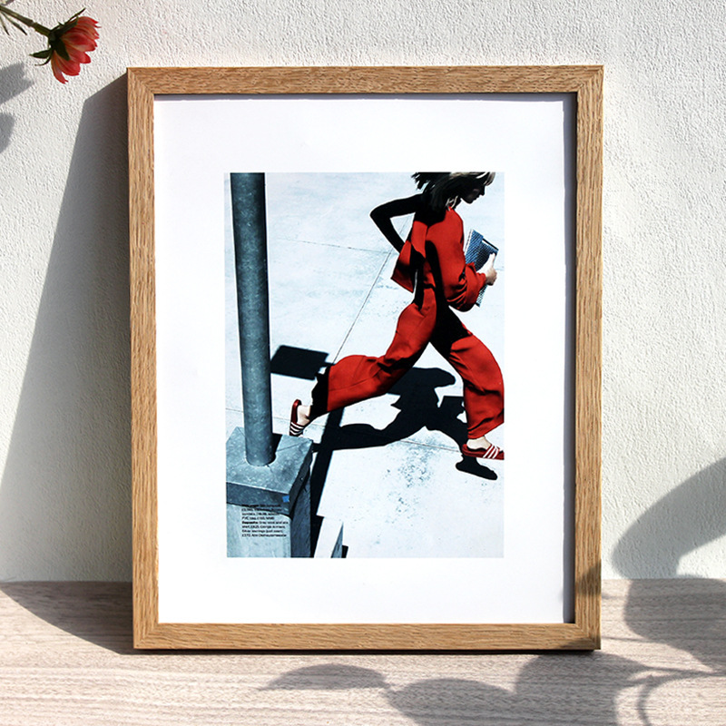 High-End Oak Table Photo Frame Large Size Simple Wooden Photo Frame Custom Frame Wooden Framed Picture Frame Wall Hanging Wholesale