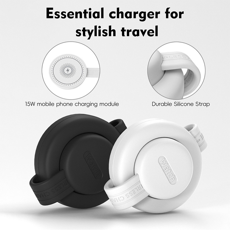 Nuevo mini cargador inalámbrico plegable 3 - en - 1 para teléfonos Apple, relojes, auriculares, carga rápida inalámbrica