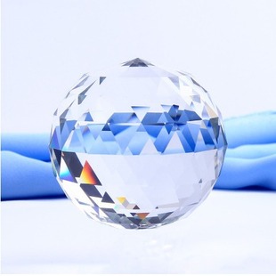 Cross-border decorative ball transparent crystal solid faceted ball crystal bubble ball glass light source lighting pendant