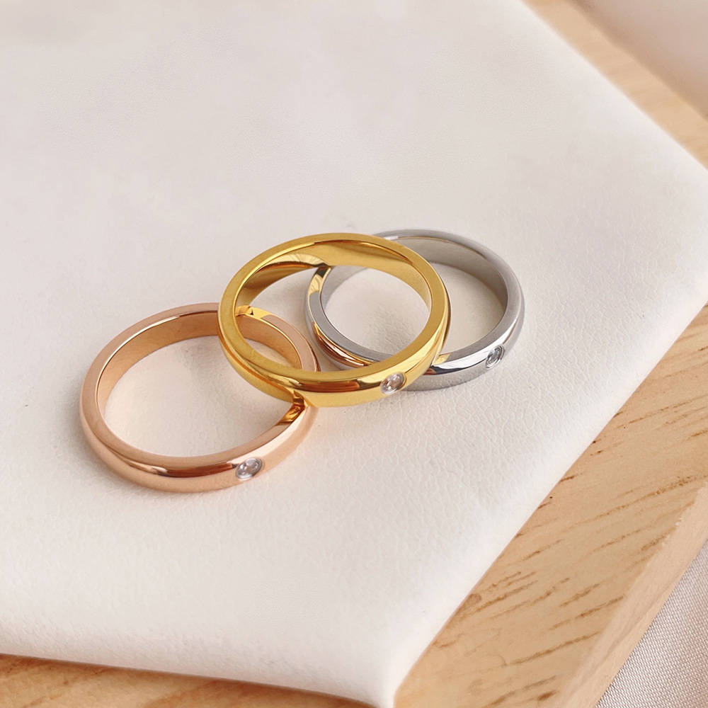 Wholesale Jewelry Basic Simple Style Geometric Titanium Steel Plating Rings display picture 5