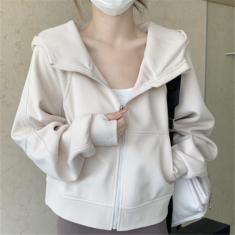 连帽卫衣外套女2025新款春秋款宽松休闲百搭薄款开衫拉链运动上衣|undefined