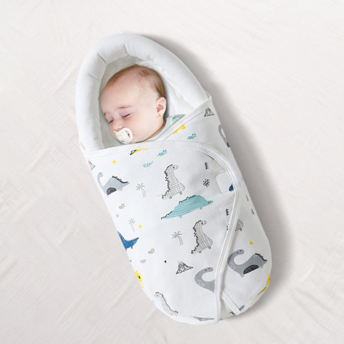Autumn and winter thickened baby sleeping bag, windproof and warm baby cuddle blanket, Velcro baby anti-jump swaddle sleeping bag