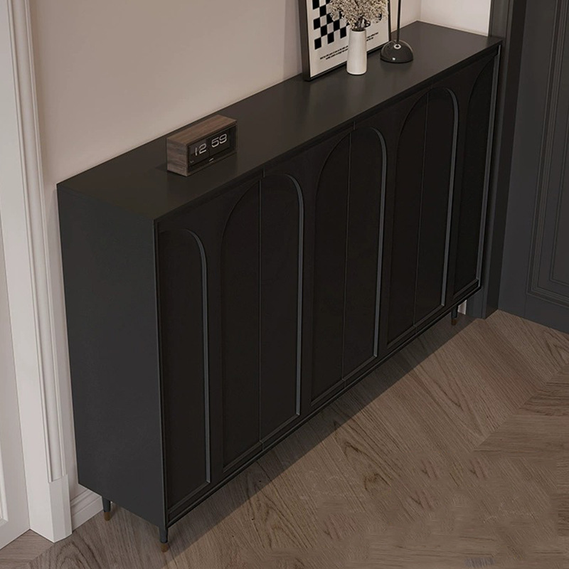 Q*L French-style Black Shoe Cabinet for Home Use, Doorway/Entrance Shoe Rack, Integrated Hallway Storage Cabinet—2024 New Arrival