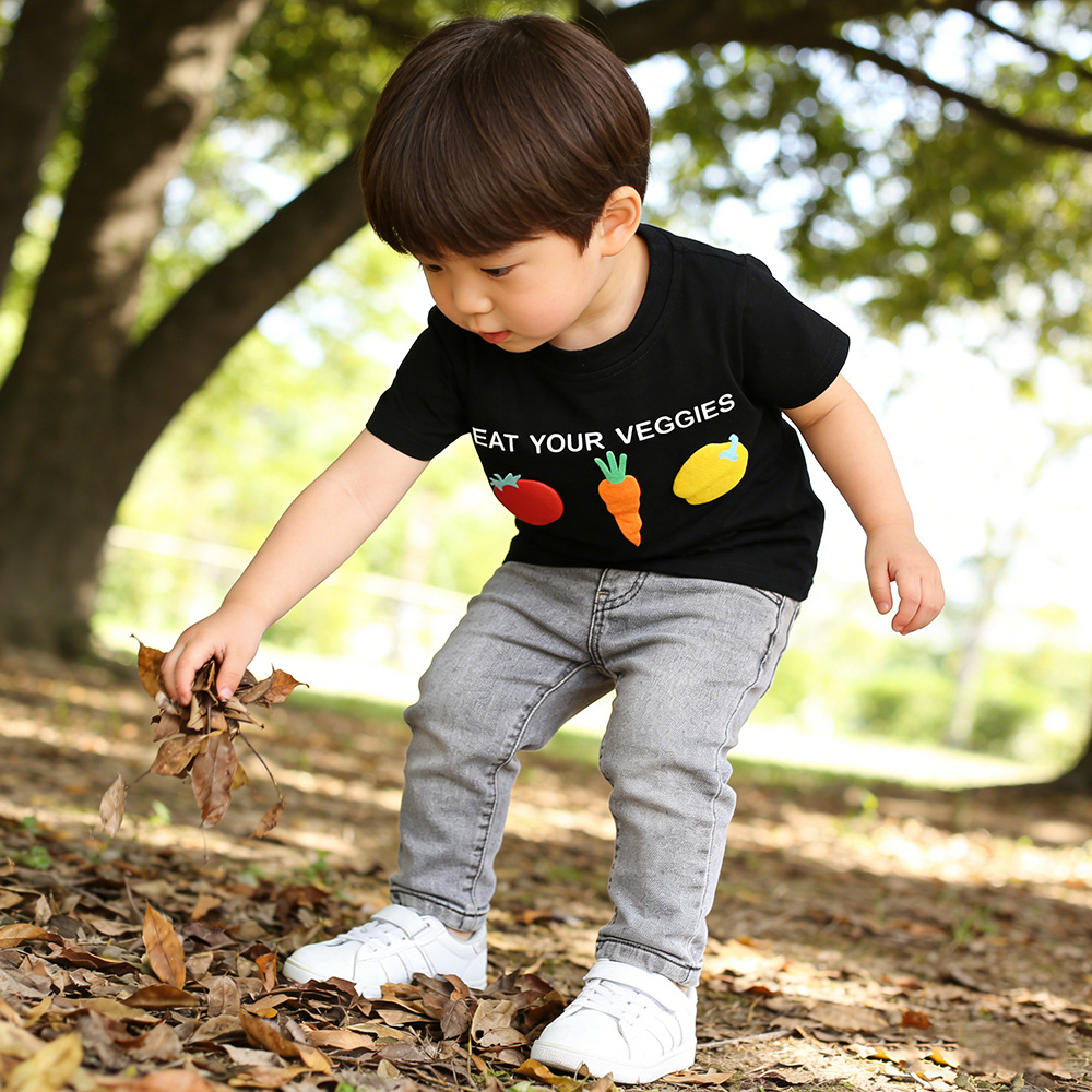 ins children's clothing wholesale summer new children's short-sleeved T-shirt children's casual top boys and girls bottoming shirt