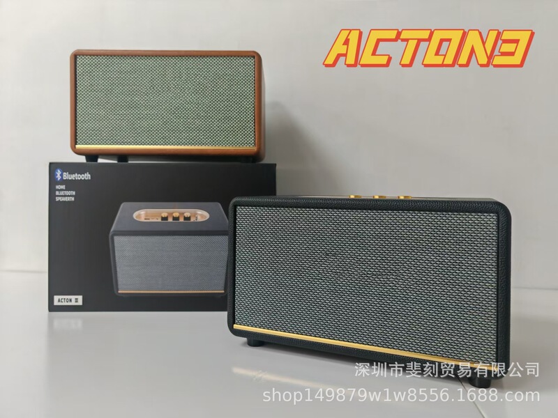 外国貿易越境 Acton3 マレーシアワイヤレス Bluetooth オーディオマッドスプーン A3 木製ホームデスクトップレトロ M18 スピーカー|undefined