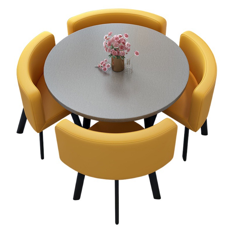 Mesa de comedor de almacenamiento casa apartamento pequeño mesa de comedor tienda piso negociación mesa y silla combinación recepción MESA REDONDA