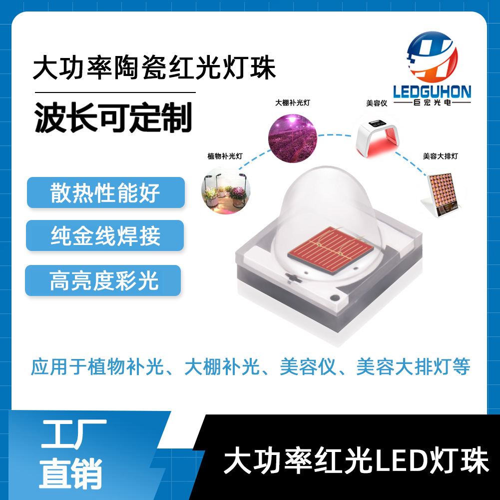 60�Ⱥ��660nm�մɵ���ҽ������ֲ�ﲹ���ר�ø߹���3W�մɵ���