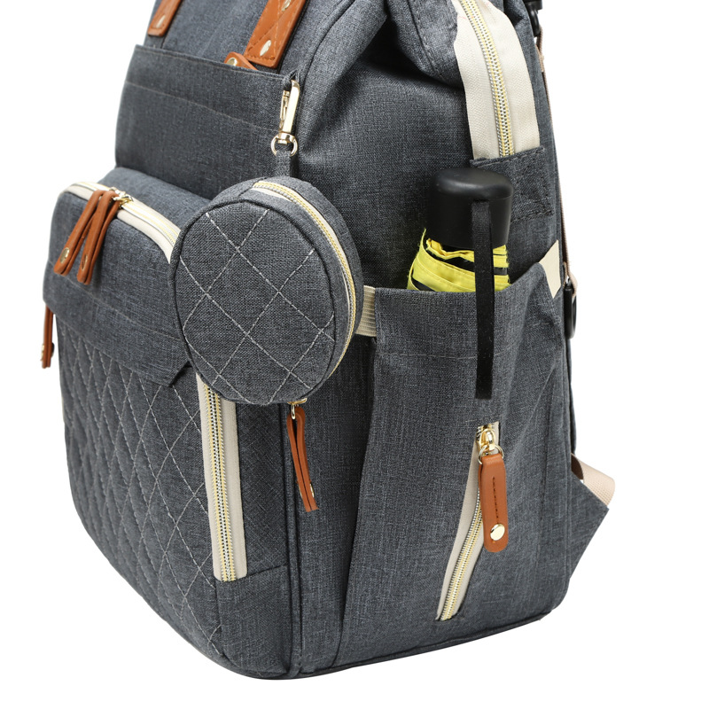 Bolsa para mamá de gran capacidad, bolsa portátil multifuncional para mamá, bolsa de hombro para mamá, bolsa de bebé de múltiples compartimentos.