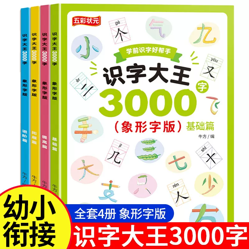 批发识字大王3000字3到6岁幼儿启蒙早教书幼小衔接看图识字认字书