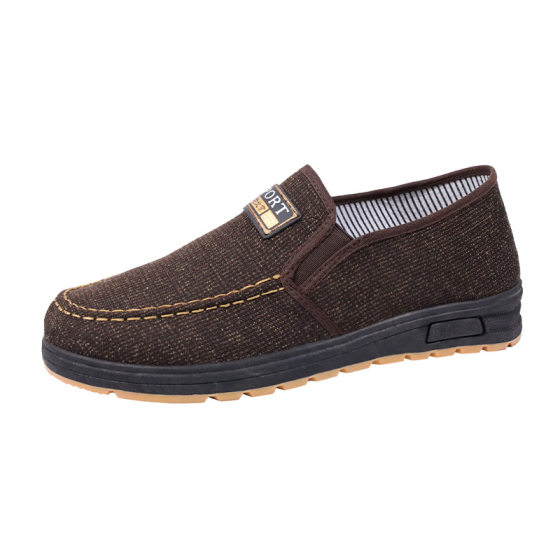 Beef sole: old Beijing cloth shoes men's board shoes light breathable canvas shoes comfortable soft work shoes