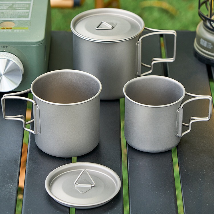 TA1 純チタン屋外チタン合金マグ水カップコーヒーカップキャンプキャンプセットクリエイティブポータブル|undefined