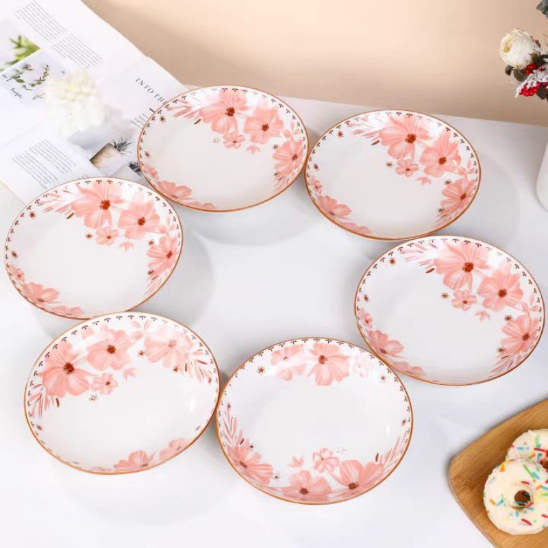 6,25 pulgadas de color esmalte plato de frutas plato de cerámica platos de arroz platos de postre platos de refrigeración platos de hueso platos de platos cubiertos