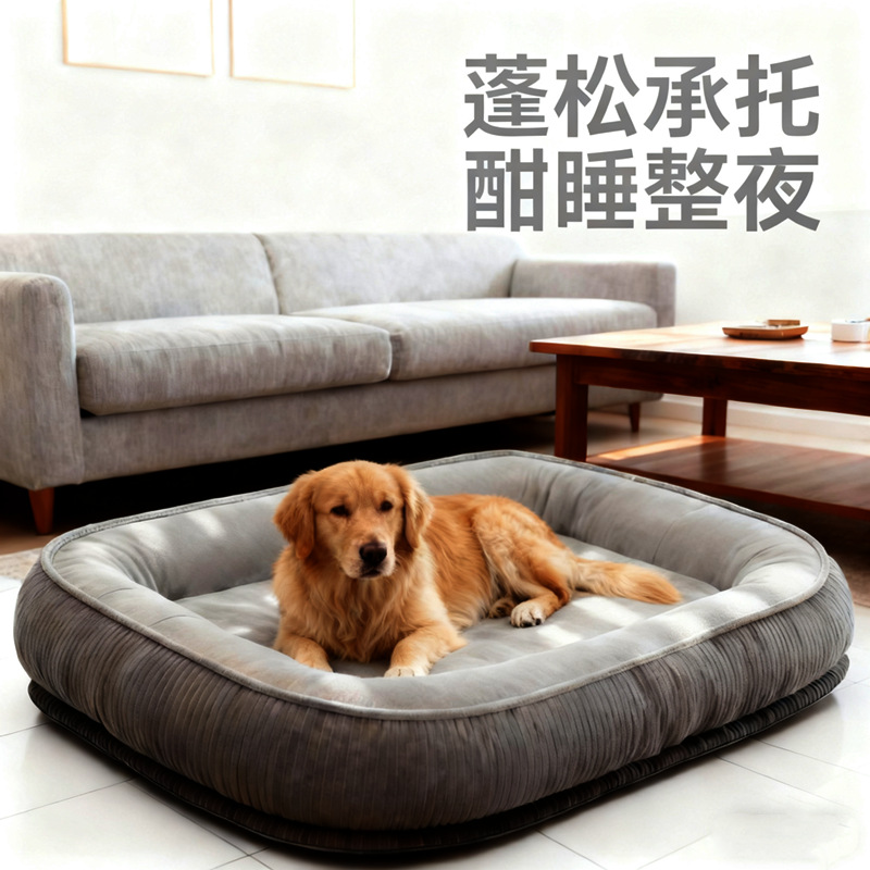Cama de perros caliente para invierno semicerrada desmontable, cama de perros universales para perros pequeños y medianos, sofá, colchón de cama para gatos image 4