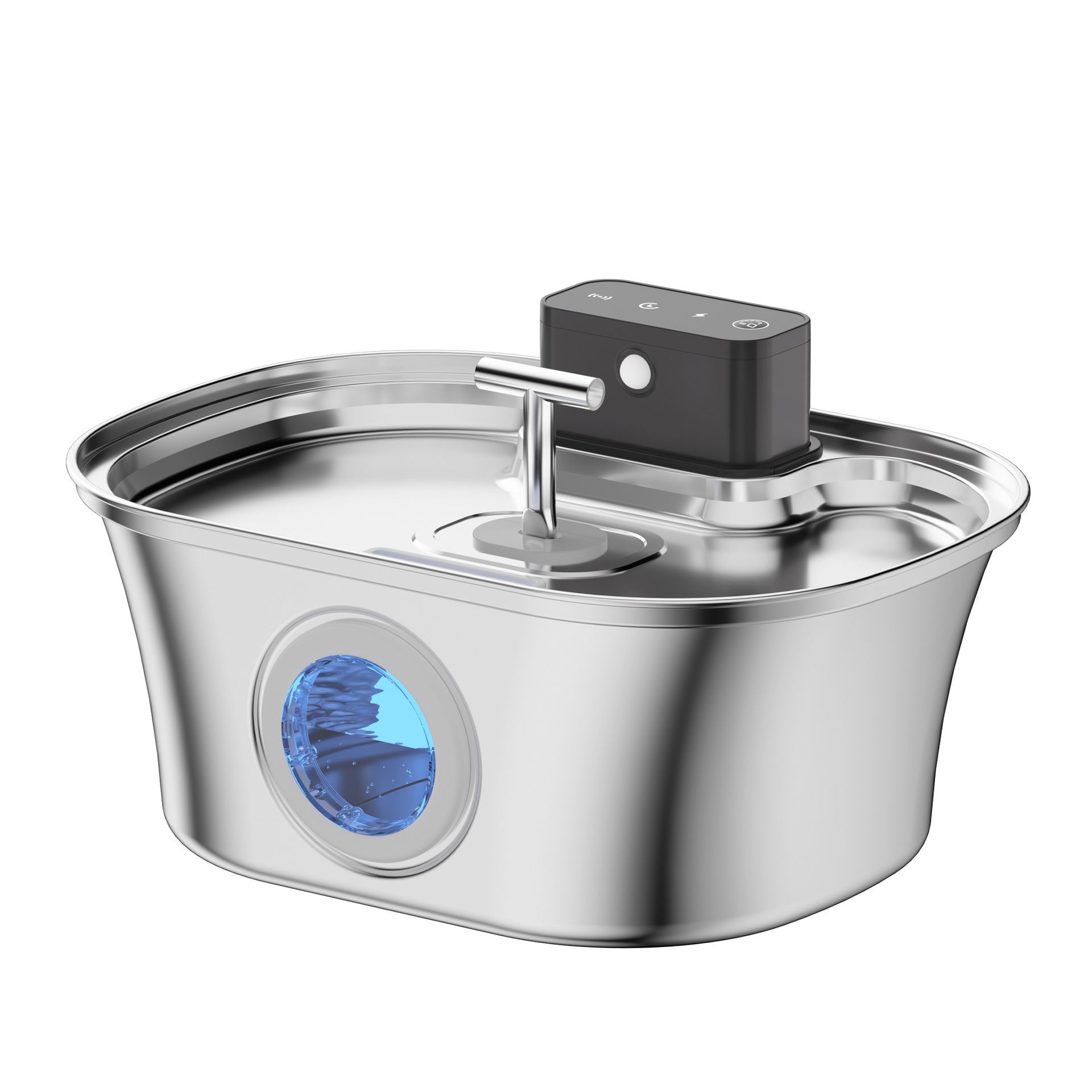 Acero inoxidable 3.2L de gran capacidad para gatos y perros beber agua silenciosa inducción infrarroja gatos totalmente automáticos