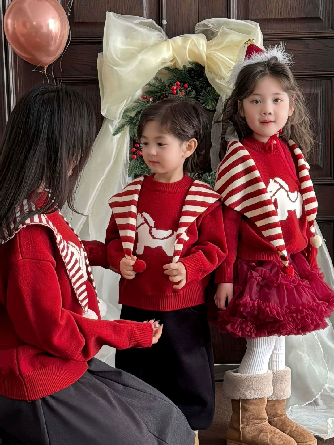 Children's sweater, winter knitted universal set