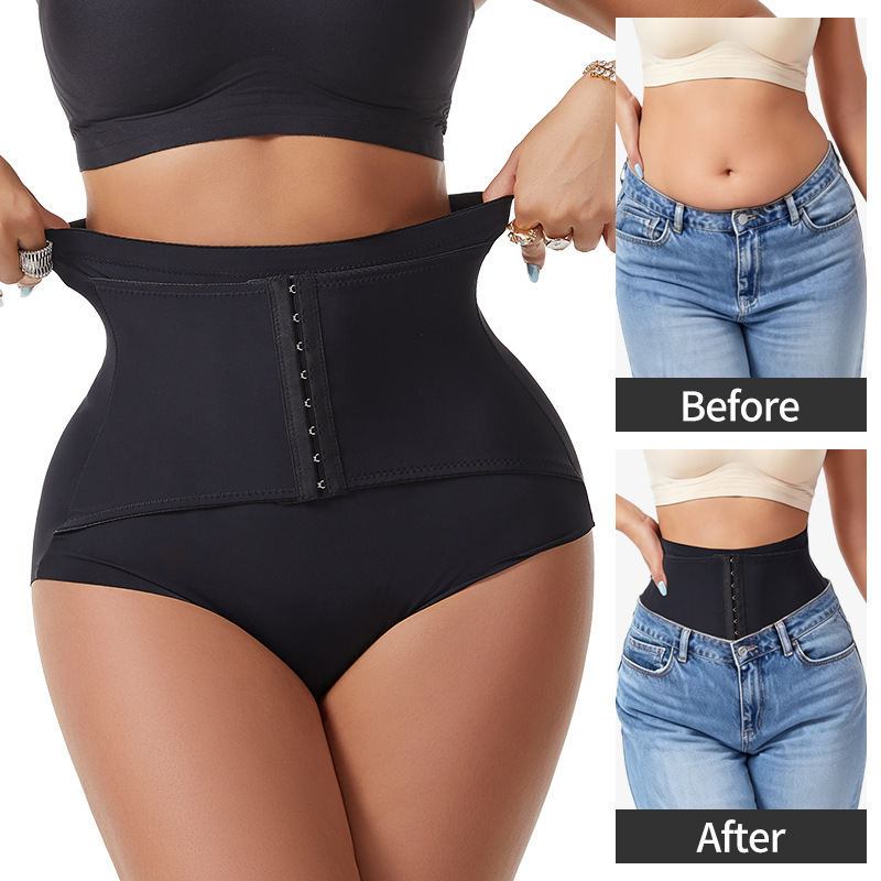 Body-Shaping Tight-Fitting Pants for Women, Postpartum High-Waisted Seamless Tummy Control Panties, Two-In-One Tummy Control Belt, Buttoned Triangle Panties Body-Shaping Tight-Fitting Pants for Women, Postpartum High-Waisted Seamless Tummy Control Panties, Two-In-One Tummy Control Belt, Buttoned Triangle Panties