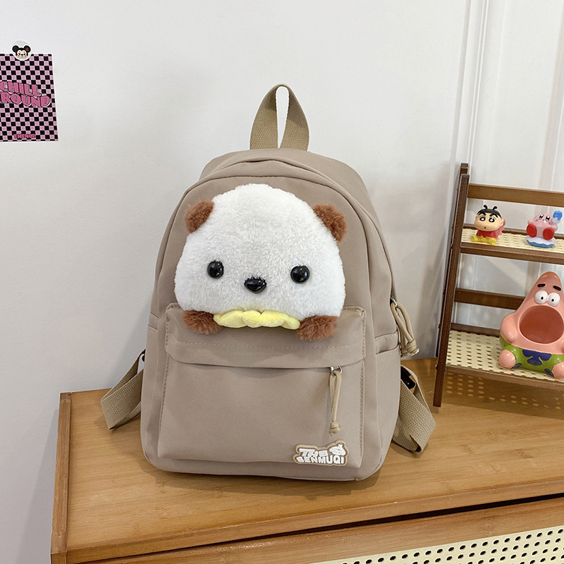 2025 mochila escolar infantil de dibujos animados transfronterizos estudiantes de primaria lindos de peluche ligero estudiantes de secundaria del campus mochila