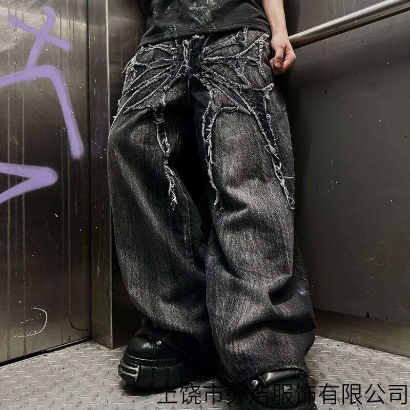 Cross-Border Millennium Ghost Jeans High Street Spider 3D Print Hip-Hop Streetwear Gothic Retro Loose Cross-Border Millennium Ghost Jeans High Street Spider 3D Print Hip-Hop Streetwear Gothic Retro Loose