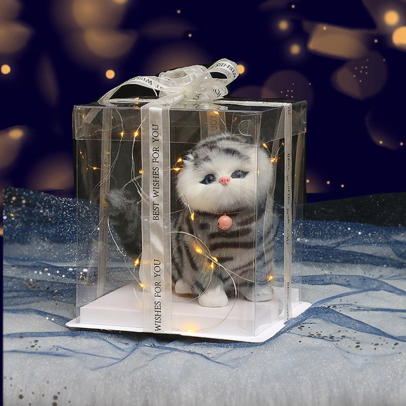 Llamará a un gato simulado, un gato simulado, juguetes de peluche, muñecas, animales, muñecas de gato simulado, regalos de cumpleaños.