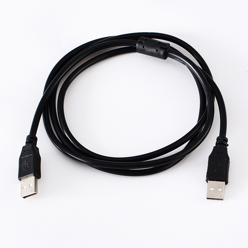 メーカー USB オス - オス データ ケーブル ブラック 1.5m コピー ケーブル 2.0 モバイル ハード ドライブ データ ケーブル ダブルヘッド USB ケーブル|undefined