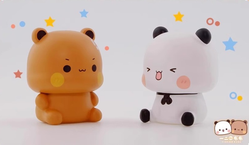 本物の1と2とBubuの日常かわいいミニブラインドボックスフィギュアオーナメントトレンディなおもちゃ周辺機器ガールギフト|undefined