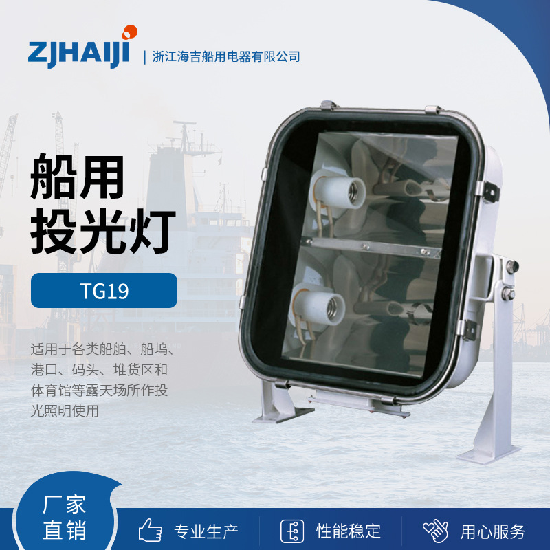 厂家直销船用灯具2X400W 船用不锈钢投光灯泛光灯 TG19防水大功率