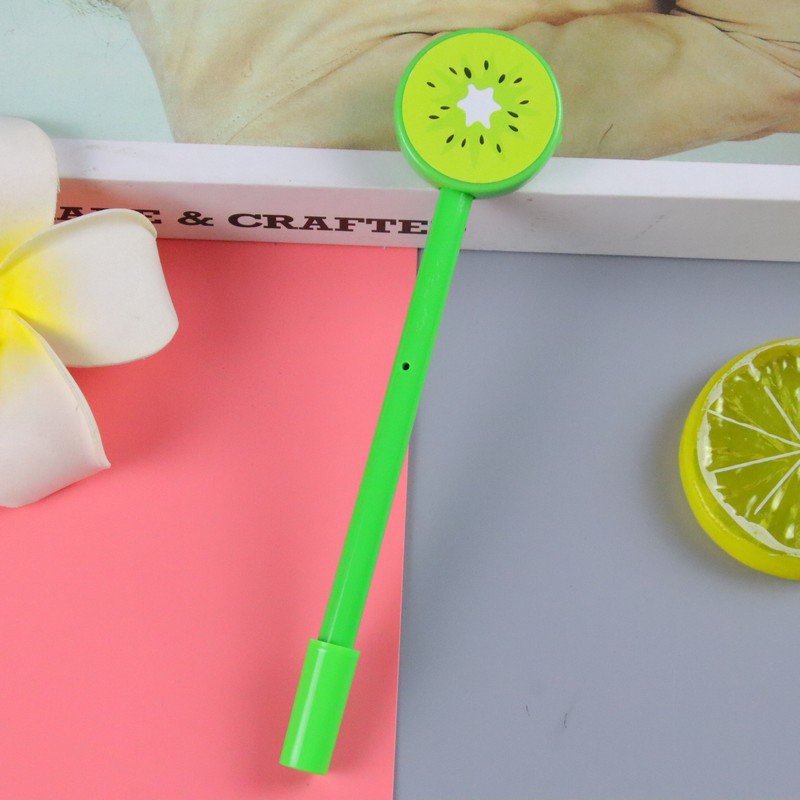 Pluma de gel de fruta de dibujos animados creativo lindo estudiante papelería color caramelo pluma de agua Lollipop Oficina firma pluma