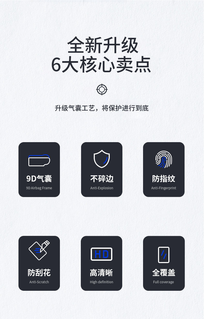 氣囊防摔鋼化膜
