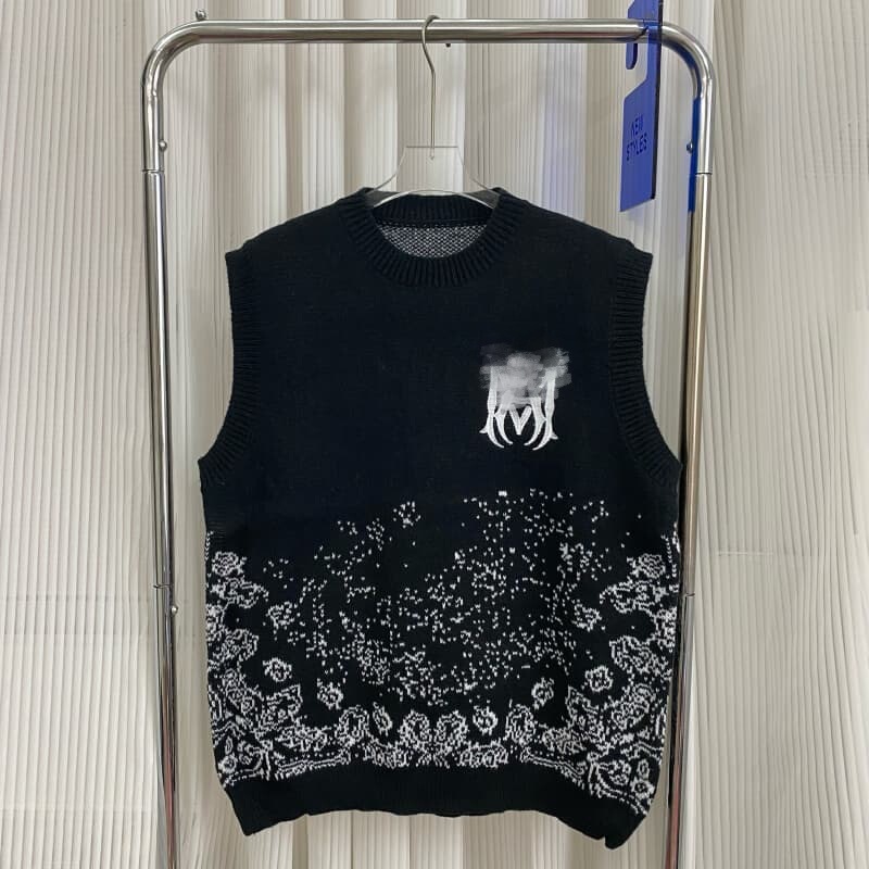 【25冬季爆款毛衣】amiri新品毛衣潮牌前后logo提花AMIRI字母男女|undefined