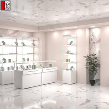 品牌珠寶展廳設計首飾展示櫃 鑽石陳列櫃台 玻璃木質玉器烤漆展櫃