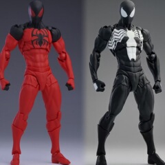 黑色邻居共生体蜘蛛侠黑色毒液战衣关节MESS TOYS可动手办模型