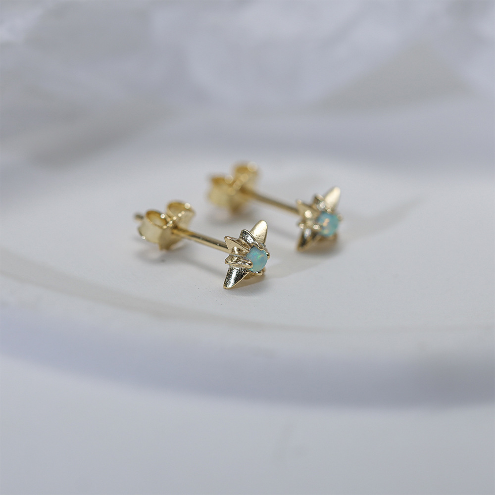 2g Weight Ear Studs Classification 1 Pair Quantity Daily Occasion 925 Sterling Silver Material Geometric Pattern Women's Gender Plating Design Simple Style Style 1 Pair 925 Sterling Silver Geometric Ear Studs 25