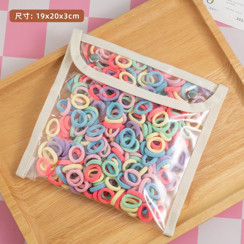 Niños de alta elasticidad cuerda de cabeza no daña cabello toallas de color anillo de cabello niñas correa de cabello bebé cabello anillo de cabello